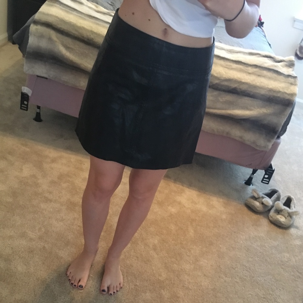 Free people Leather skirt